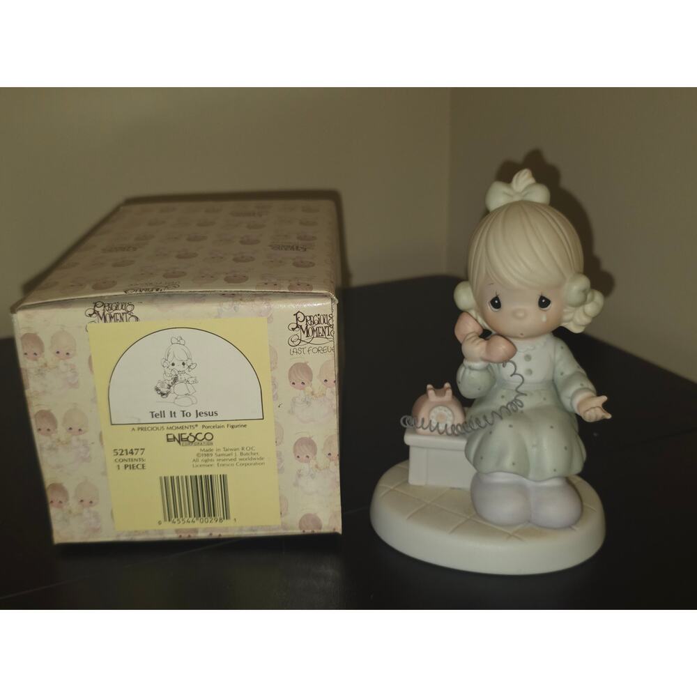 Precious Moments Enesco 521477 “Tell It To Jesus” 1989 Figurine w Box